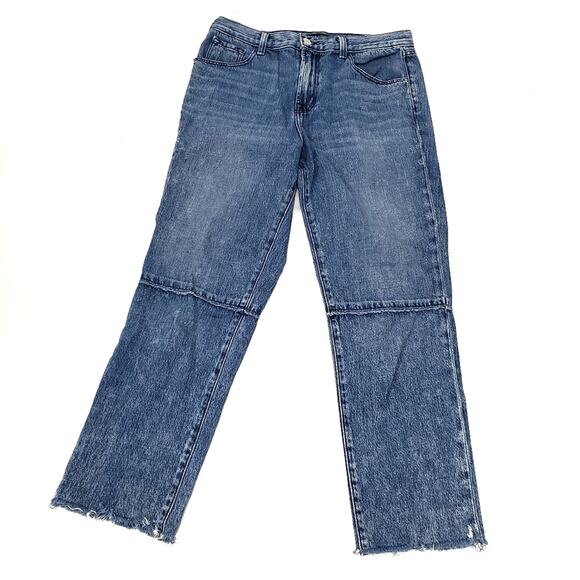 J Brand | Ruby High Rise Crop Raw Hem Jeans Straight Slim - Picture 2 of 9